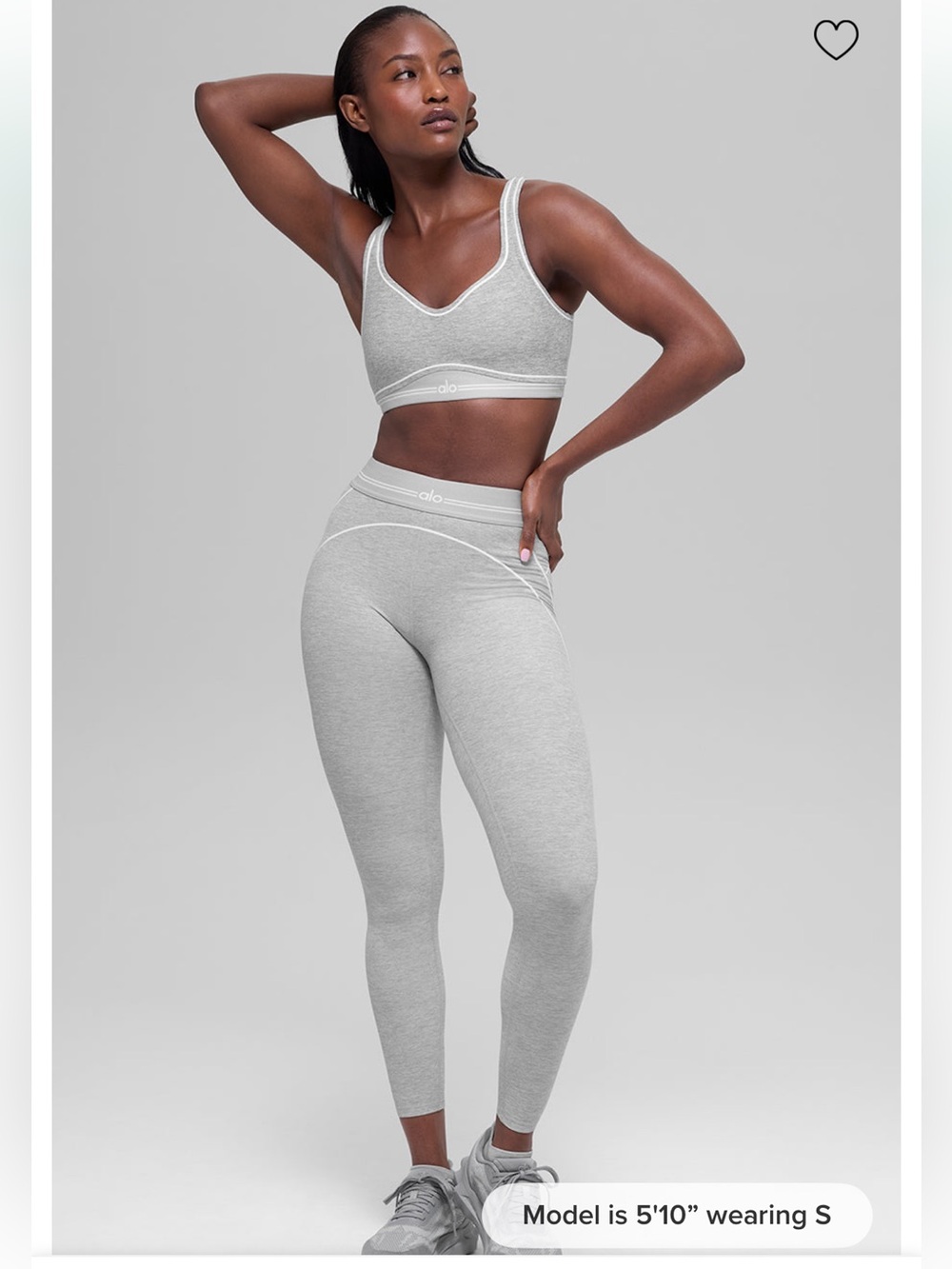 ALO Yoga Women's Light Gray Seamless High-Waist Leggings